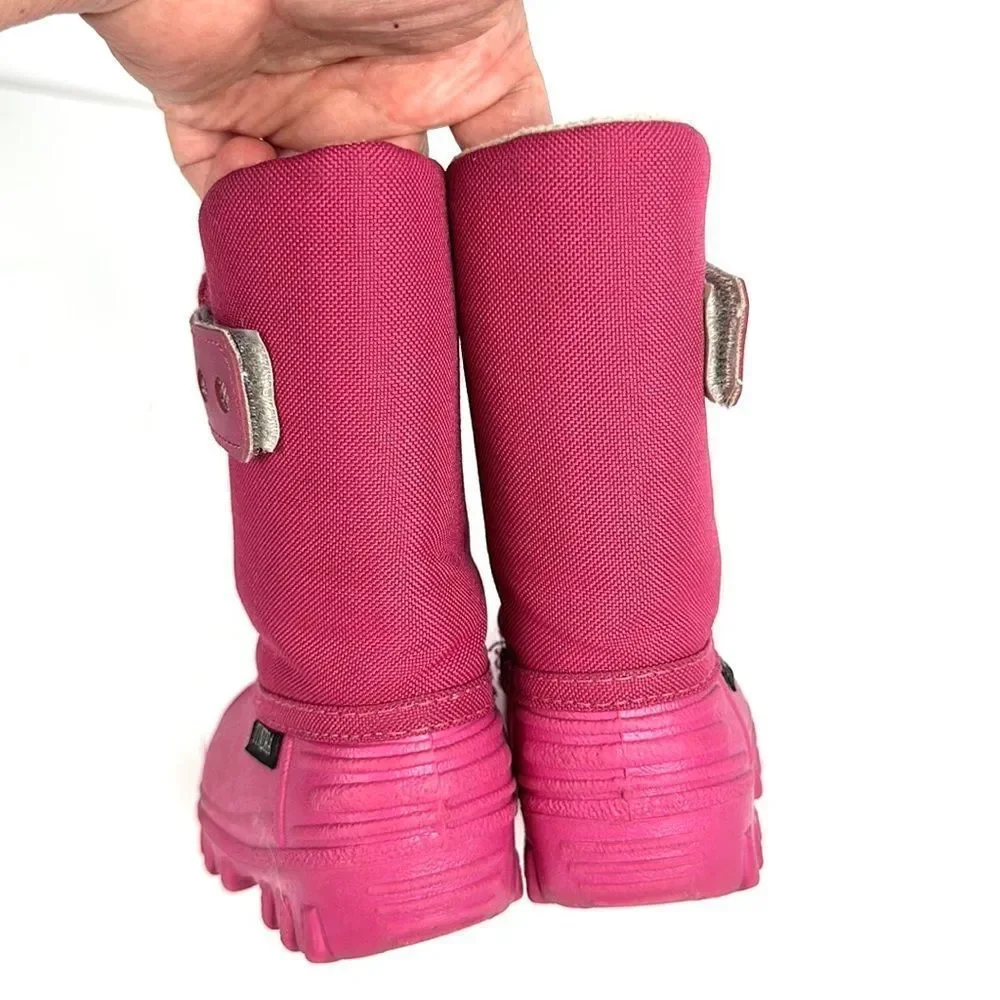 TUNDRA Teddy Baby Toddler Girl’s Pink Snow Winter Boots Canada size 5